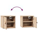 vidaXL Armoire murale 31 5x30x30 cm Bois massif Pin