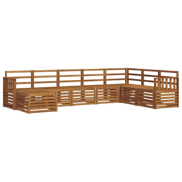 vidaXL Ensemble de canapés d'extérieur 8 pc Naturel