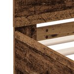 vidaXL Cadre de lit sans matelas avec lumières LED Bois ancien 90x190 cm