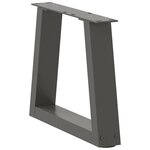 vidaXL Pieds de table basse en forme de V  2 pièces  anthracite  30 x (30-31 3) cm  acier