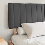 vidaXL Cadre de lit avec tête de lit rembourrée Gris foncé