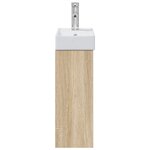 vidaXL Meuble de salle de bain avec robinet Chêne Sonoma