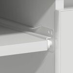 vidaXL Bureau Blanc brillant 90x45x76 cm Bois d’ingénierie