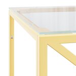 vidaXL Table basse 110x45x45 cm acier inoxydable et verre