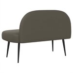vidaXL Banc rembourré avec dossier Gris 110 x 60 x 76 cm Simili cuir