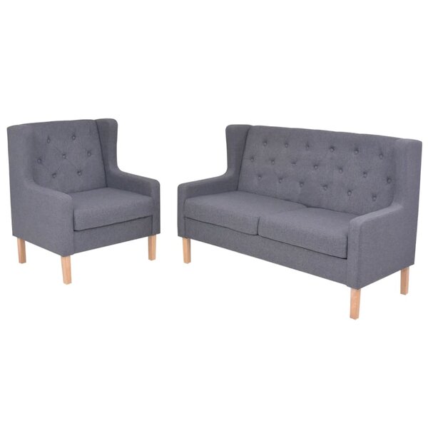 Ensemble de canapés 2 Pièces tissu gris