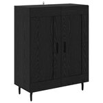 vidaXL Haut Armoire 2 Pièces Chêne noir Bois d'ingénierie