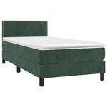 vidaXL Sommier à lattes de lit avec matelas Vert foncé 90x200 cm