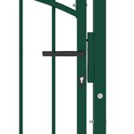 vidaXL Portail de clôture avec dessus arqué Acier 100x150 cm Vert