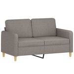 vidaXL Ensemble de canapés 4 Pièces avec coussins taupe tissu