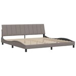 vidaXL Cadre de lit sans matelas taupe 200x200 cm tissu