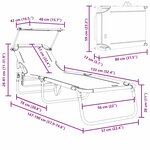 vidaXL Chaise longue pliante 2 Pièces Vert 56 x 190 x 81cm tissu