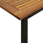 vidaXL Ensemble à manger de jardin 5 Pièces bois d'acacia massif et métal