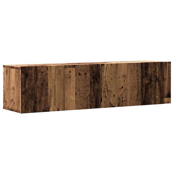 vidaXL Meuble TV mural vieux bois 120x30x30 cm bois d'ingénierie