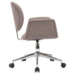 vidaXL Chaise pivotante de bureau Taupe Tissu