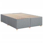 vidaXL Sommier à lattes de lit avec matelas Gris clair 160x200cm Tissu
