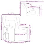 vidaXL Fauteuil de massage inclinable Crème Tissu