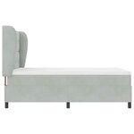vidaXL Lit à ressorts avec matelas Gris clair 200 x 140 cm Velours