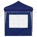 vidaXL Tente de fête pop-up 195 x 195 x 245 cm Bleu Tissu Oxford