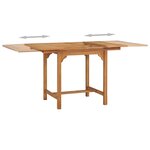 vidaXL Table extensible de jardin (110-160)x80x75 cm Teck solide