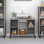 vidaXL Meuble d'évier sonoma gris 80x33x60 cm bois d'ingénierie