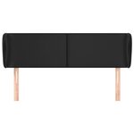 vidaXL Tête de lit avec oreilles Noir 147x23x78/88 cm Similicuir