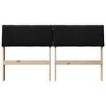 vidaXL Tête de lit capitonnée Noir 140 cm Pin massif