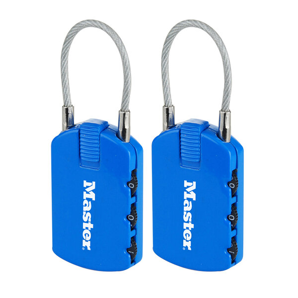 Pack de 2 Cadenas à Combinaison avec Etiquette Adresse  Couleur Aléatoire  6 5 x 3 x 1 1 cm