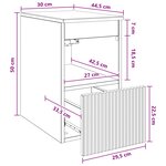 vidaXL Armoire de salle de bain Sonoma gris 30 x 44 5 x 50 cm
