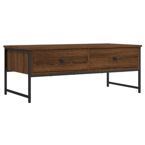 vidaXL Table basse chêne marron 101x49x39 5 cm bois d'ingénierie