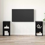 vidaXL Ensemble meuble TV 2 Pièces Chêne noir 72 x 35 x 36 5 cm