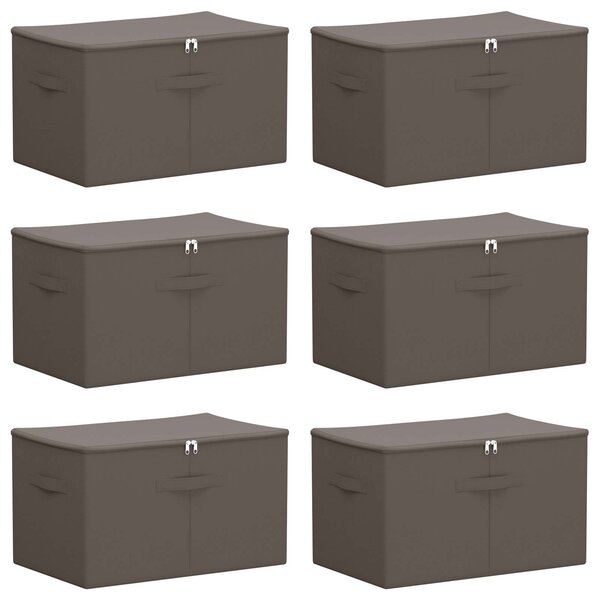 vidaXL Boîte de rangement 6 pc Tissu intissé 60 x 43 x 35 cm 90 3 L
