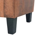 vidaXL Canapé à 3 places Daim synthétique Marron