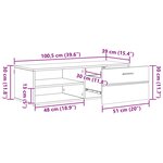 vidaXL Cabinet en Bois Blanc 100 5 x 39 x 30 cm Bois d'ingénierie