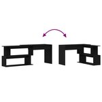 vidaXL Bureau Chêne noir 200 x 50 x 76 cm Bois d'ingénierie