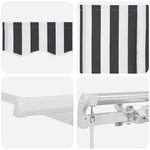 vidaXL Auvent manuel rétractable anthracite et blanc 500x300 cm