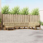 vidaXL Ensemble de canapés d'extérieur 8 Pièces Blanc et Beige