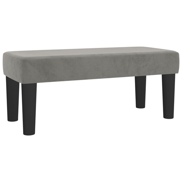 vidaXL Banc Gris clair 70x30x30 cm Velours