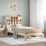 vidaXL Lit bibliothèque sans matelas 75x190 cm bois de pin massif