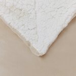 vidaXL Jeté Beige 150 x 200 cm Toison