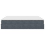 VidaXL Cadre de lit ottoman avec matelas gris foncé 160x200 cm velours