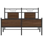 vidaXL Cadre de lit sans matelas chêne marron 140x190 cm