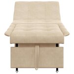 vidaXL Canapé-lit 3-en-1 en tissu crème