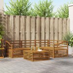 vidaXL Ensemble de canapés d'extérieur 5 Pièces Naturel