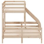 vidaXL Lit superposé sans matelas 90x200/140x200 cm bois massif