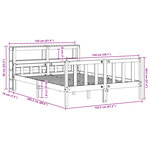 vidaXL Cadre de lit sans matelas 150x200 cm bois de pin massif