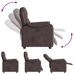 vidaXL Fauteuil inclinable Marron foncé Tissu