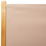 vidaXL Chaises inclinables de jardin lot de 6 taupe tissu bois massif