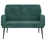 Banc banquette 108 x 79 x 79 cm velours vert foncé 02_0010564