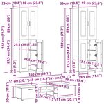 vidaXL Ensemble meuble TV FLORIN Gris béton Bois d'ingénierie